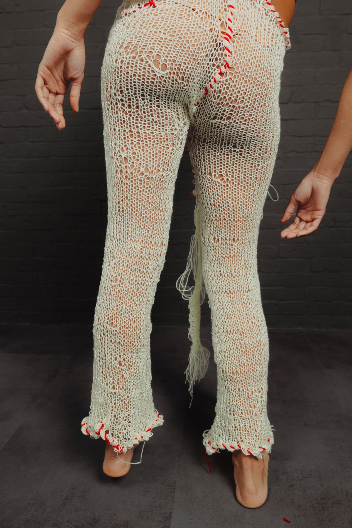 One-Shoulder Knit Sculpture