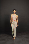 One-Shoulder Knit Sculpture